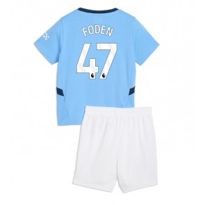 Manchester City Phil Foden #47 Replika Babytøj Hjemmebanesæt Børn 2024-25 Kortærmet (+ Korte bukser)